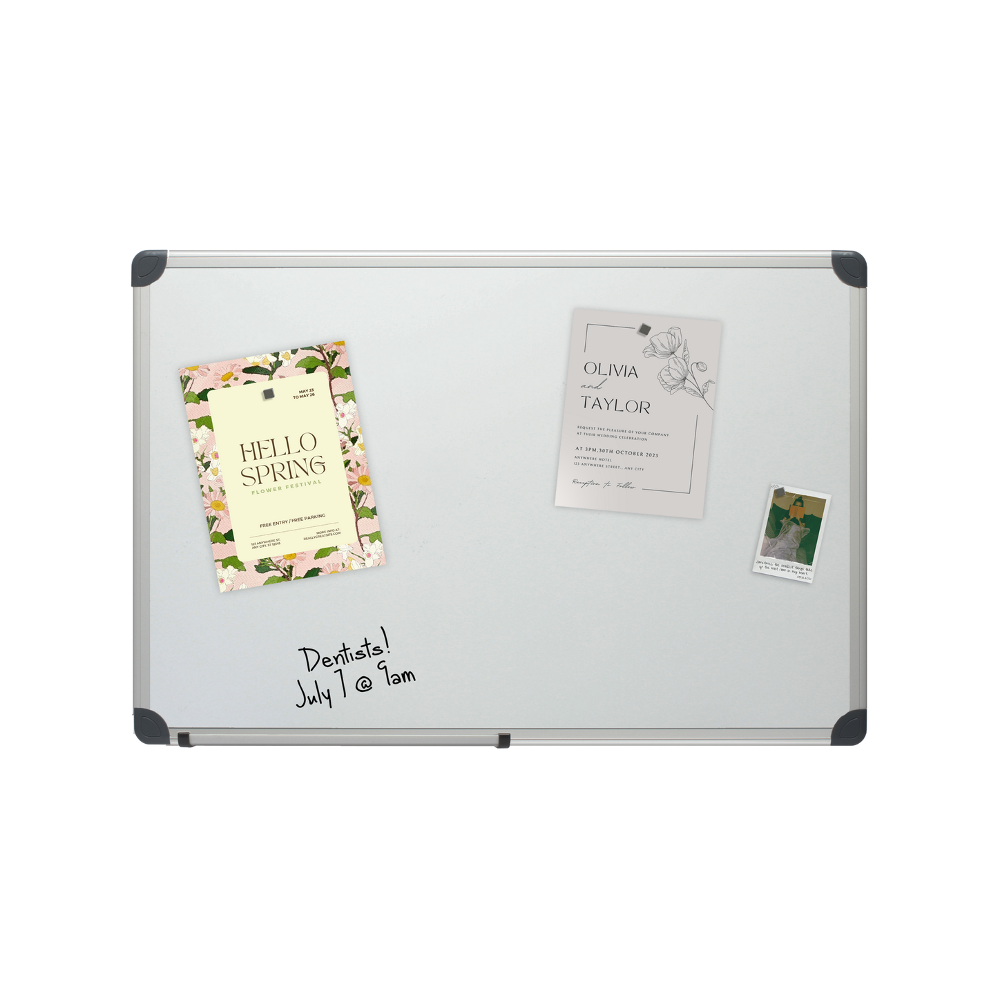 Magnetic Dry Erase Board with Accessories - 45x60cm