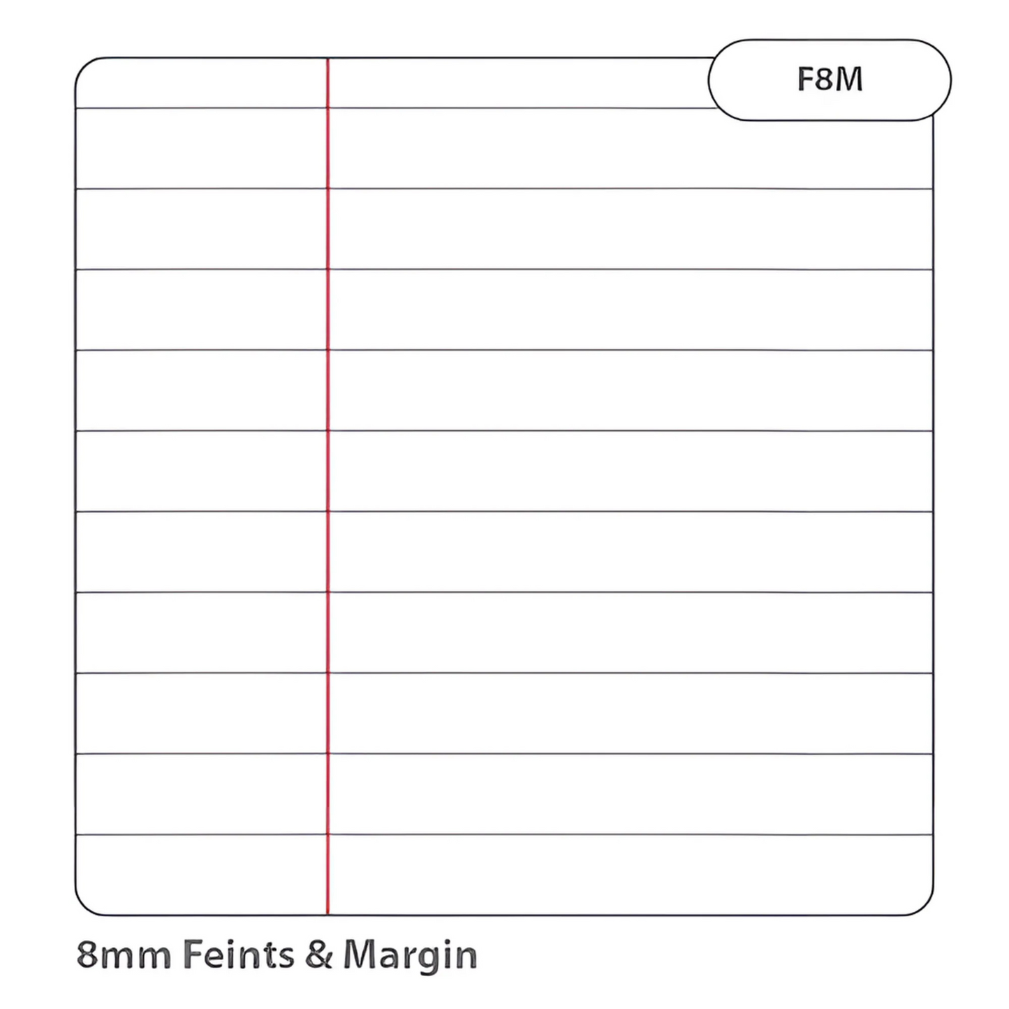 Exercise Book 9x7 Inch – 8mm Ruled with Margin – 80 Pages – Pack of 100