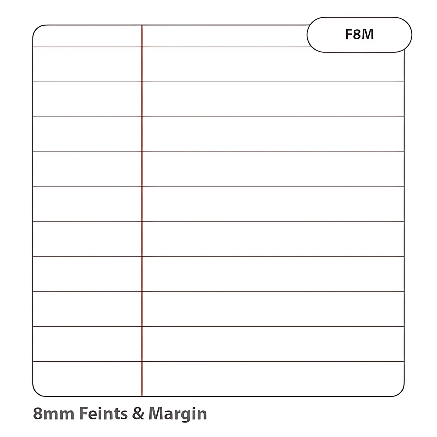 Exercise Book A4+ – 8mm Ruled with Margin –  80 Pages – Pack of 50