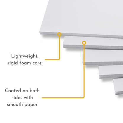 White 5mm Foamboard - A3 Size (297 x 420mm) - Pack of 10