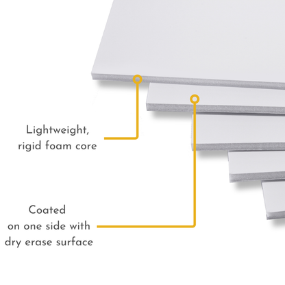 A2 White Dry Erase 5mm Foamboard - Pack of 20