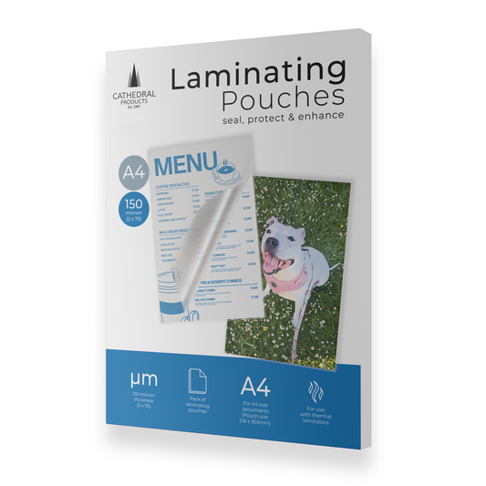 A4 Gloss Laminating Pouches 150 Micron