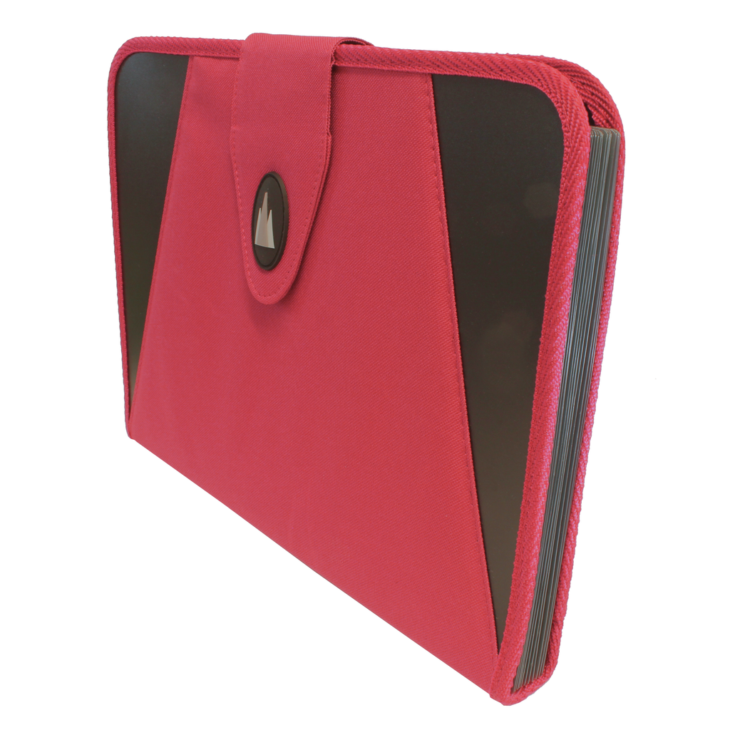 13 Pocket Fabric Expanding File - Red
