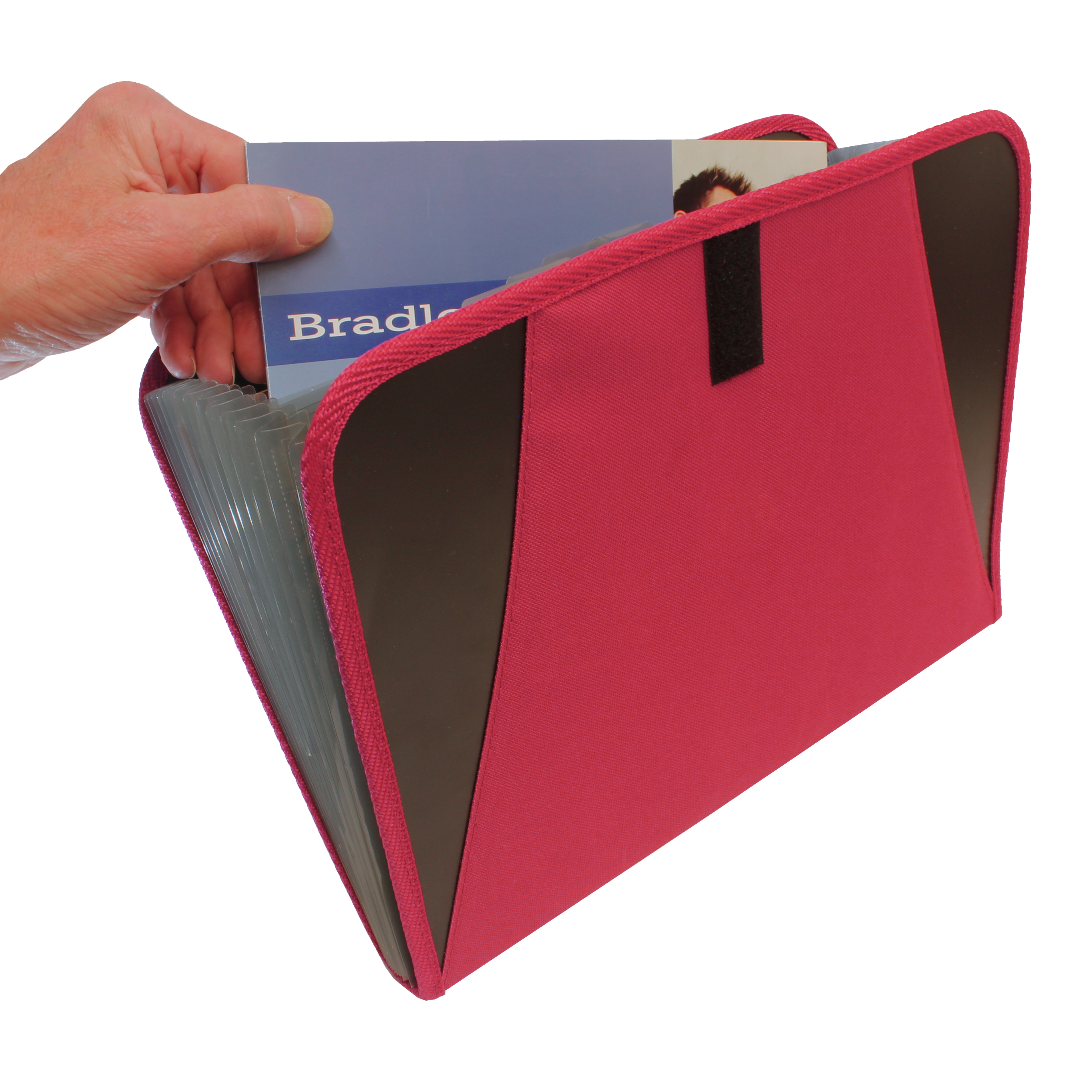 13 Pocket Fabric Expanding File - Red