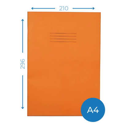 Exercise Books A4 – 8mm Ruled with Margin – 80 Pages – Pack of 50