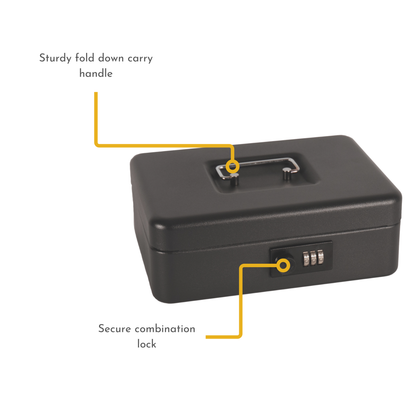 10 Inch Steel Cash Box with Combination Lock