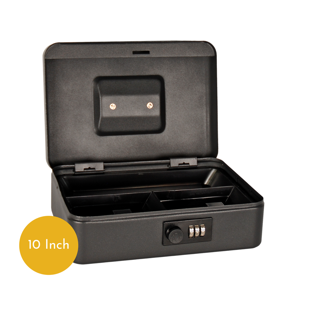 10 Inch Steel Cash Box with Combination Lock