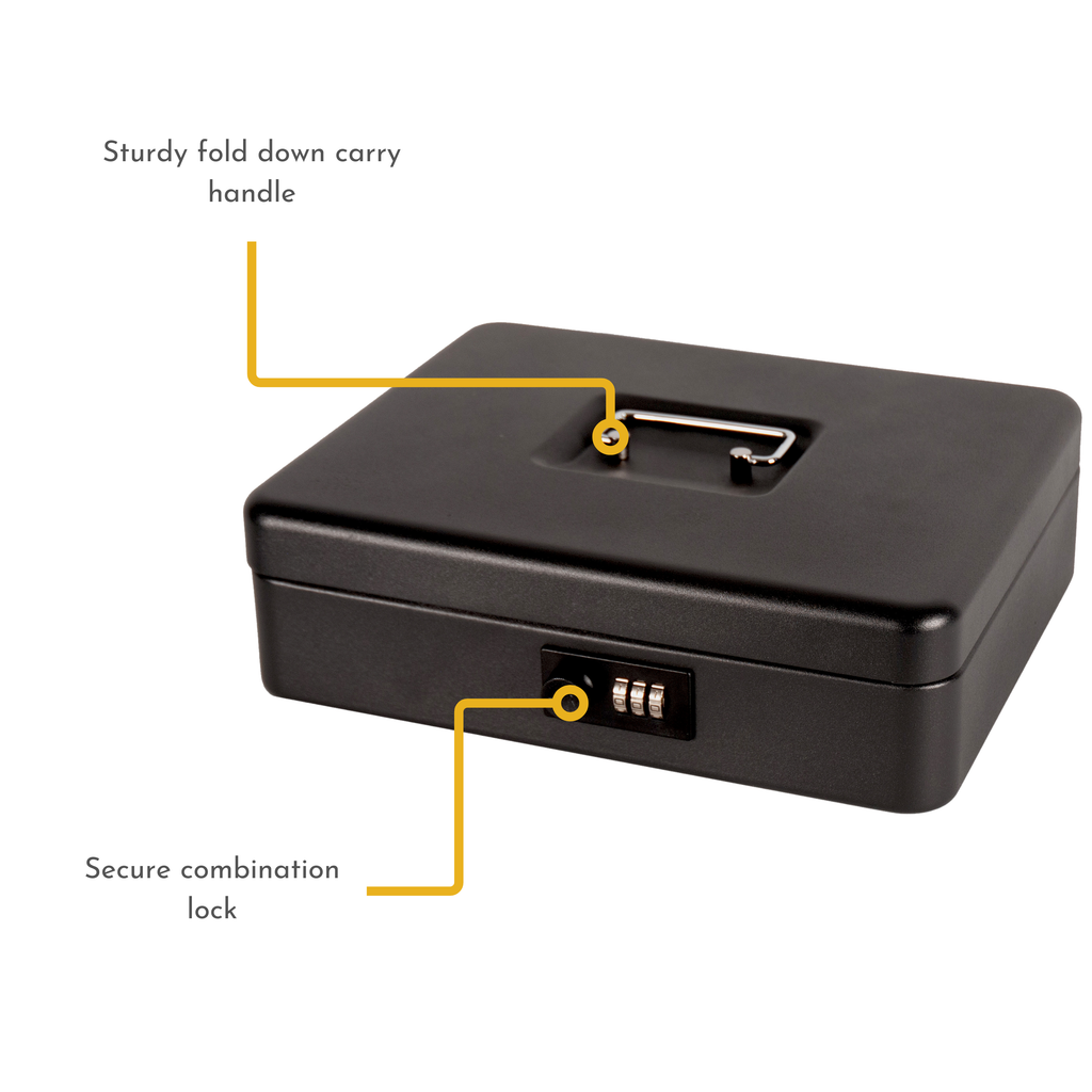 12 Inch Steel Cash Box with Combination Lock