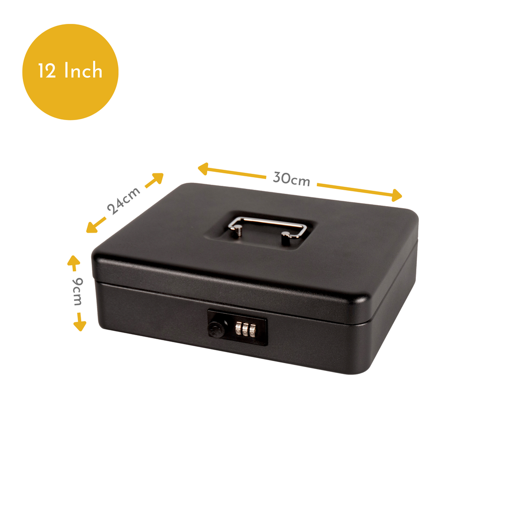 12 Inch Steel Cash Box with Combination Lock