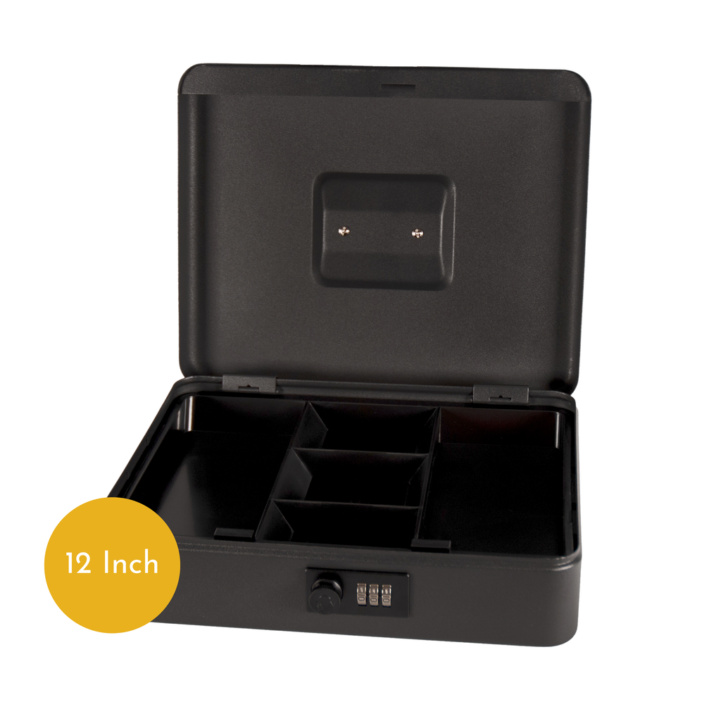 12 Inch Steel Cash Box with Combination Lock