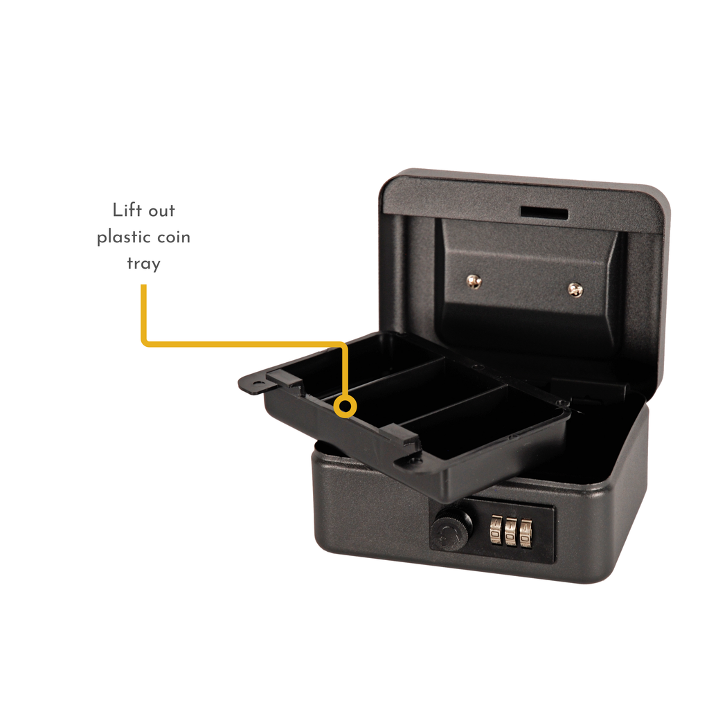 6 Inch Steel Cash Box with Combination Lock