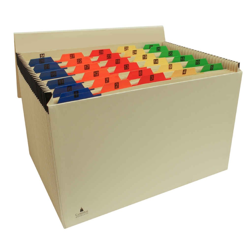 31 Pocket Manila Expanding File With Numbered Tabs 1-31