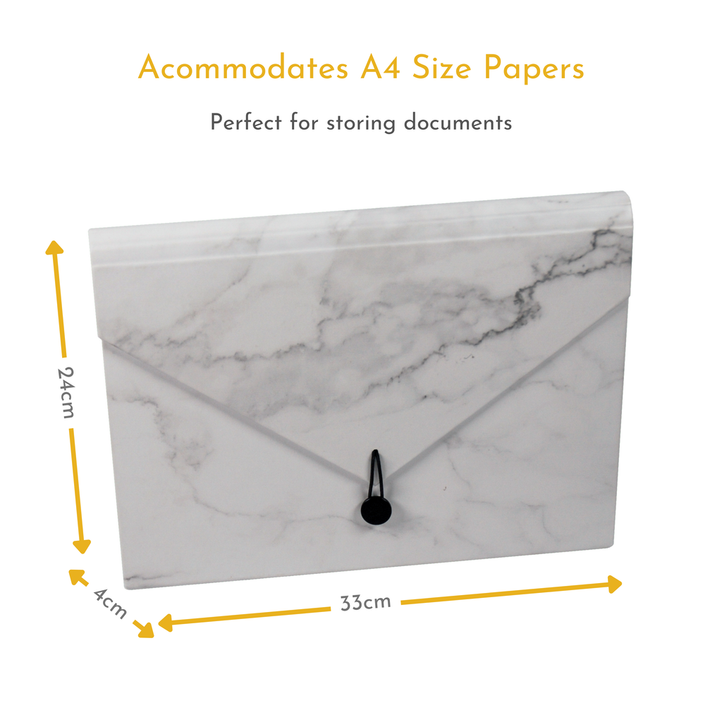 Elegant Marble Design 13-Pocket Expanding File