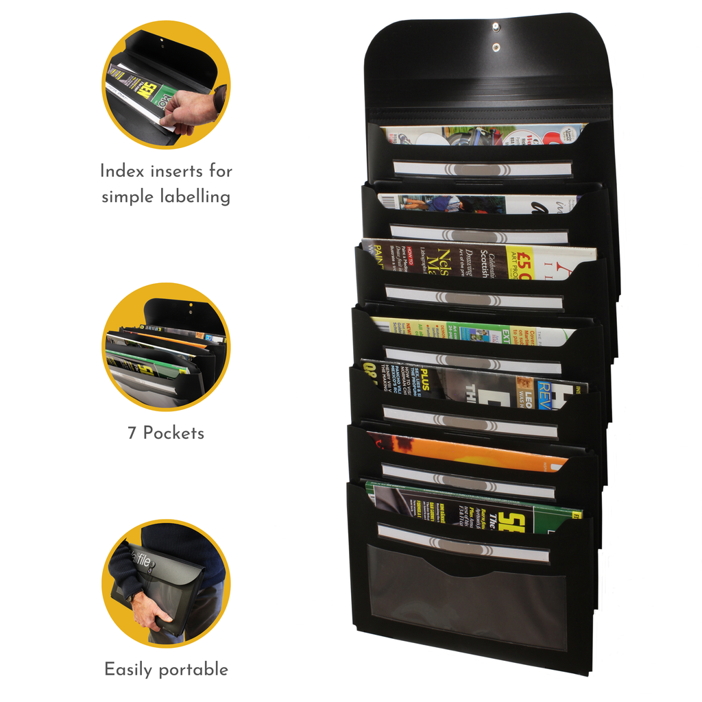 7 Pocket Expandable Wall File and Portable Organizer