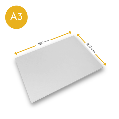 White 5mm Foamboard - A3 Size (297 x 420mm) - Pack of 10