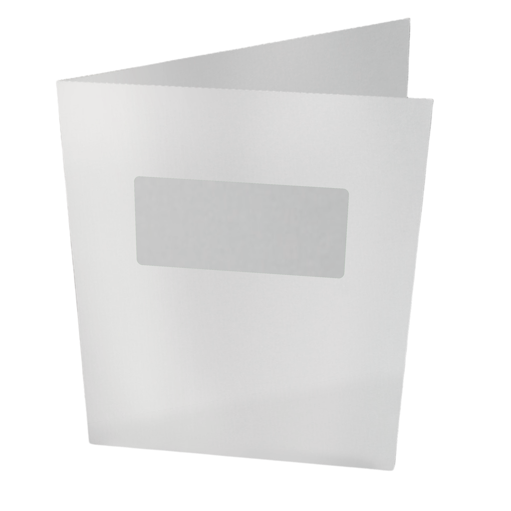 White Gloss Presentation Folders with Window - Pack of 50