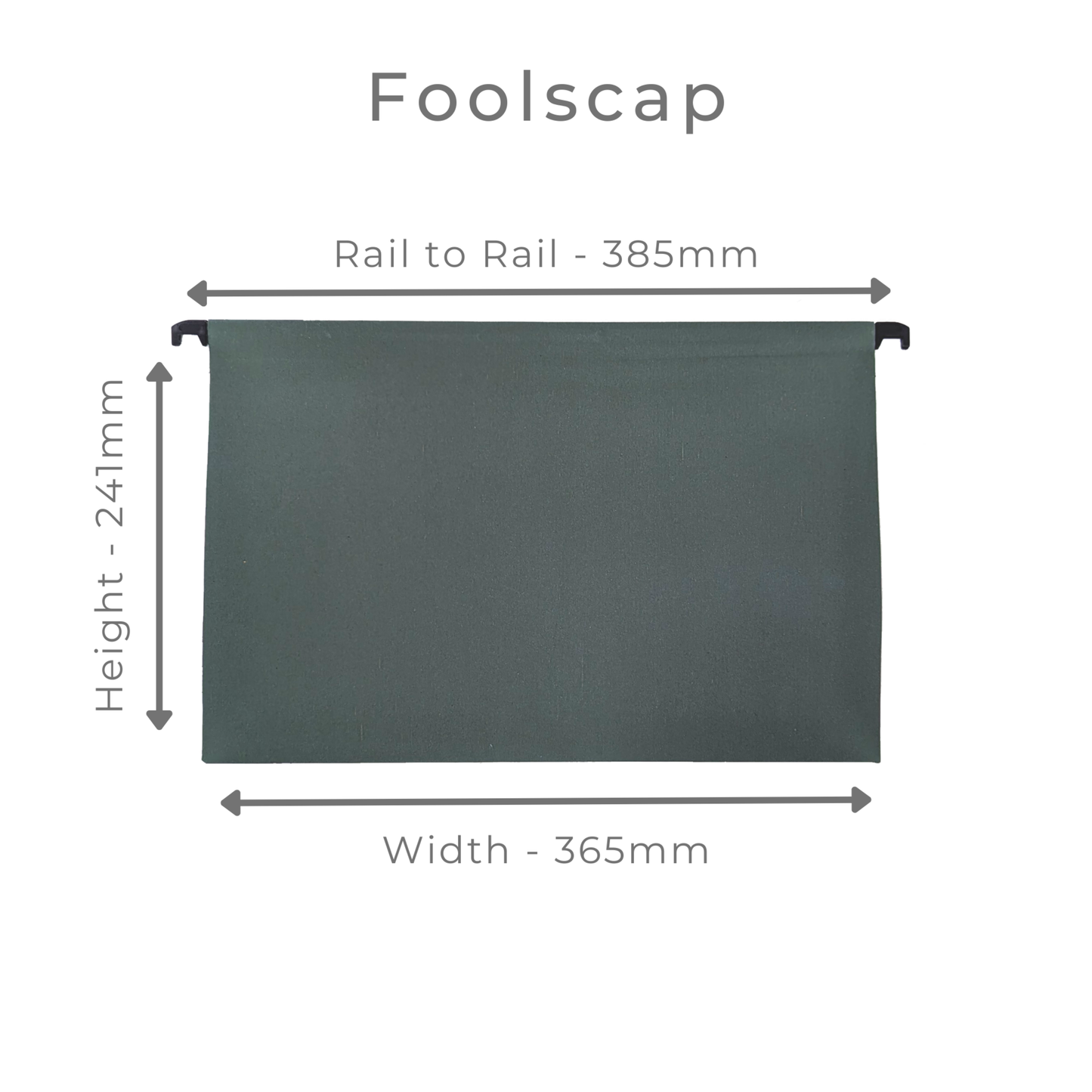 A4+ (Foolscap) Green Manilla Suspension Files with Clip on Index Tabs and Inserts