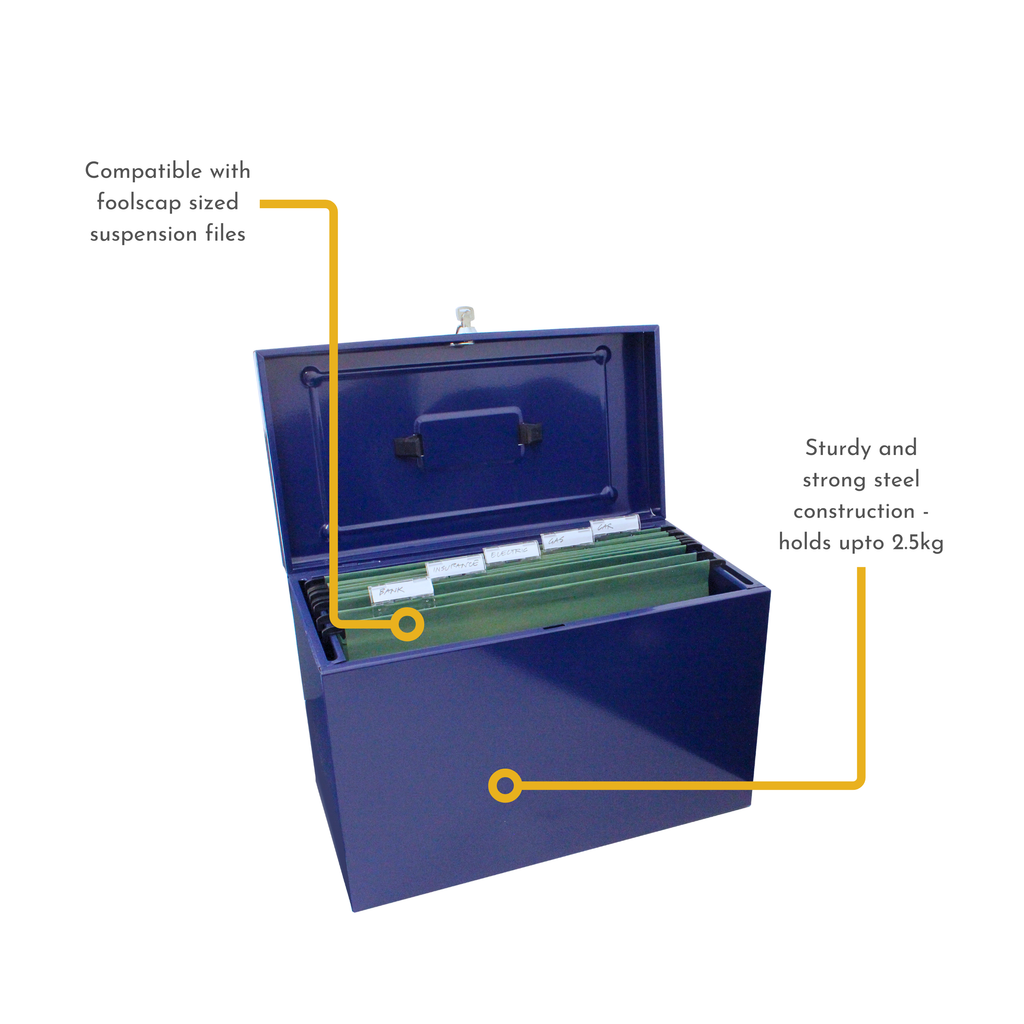 A4+ (Foolscap) Steel Home File Box