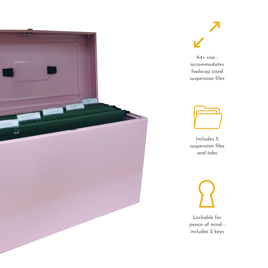 A4+ (Foolscap) Steel Home File Box