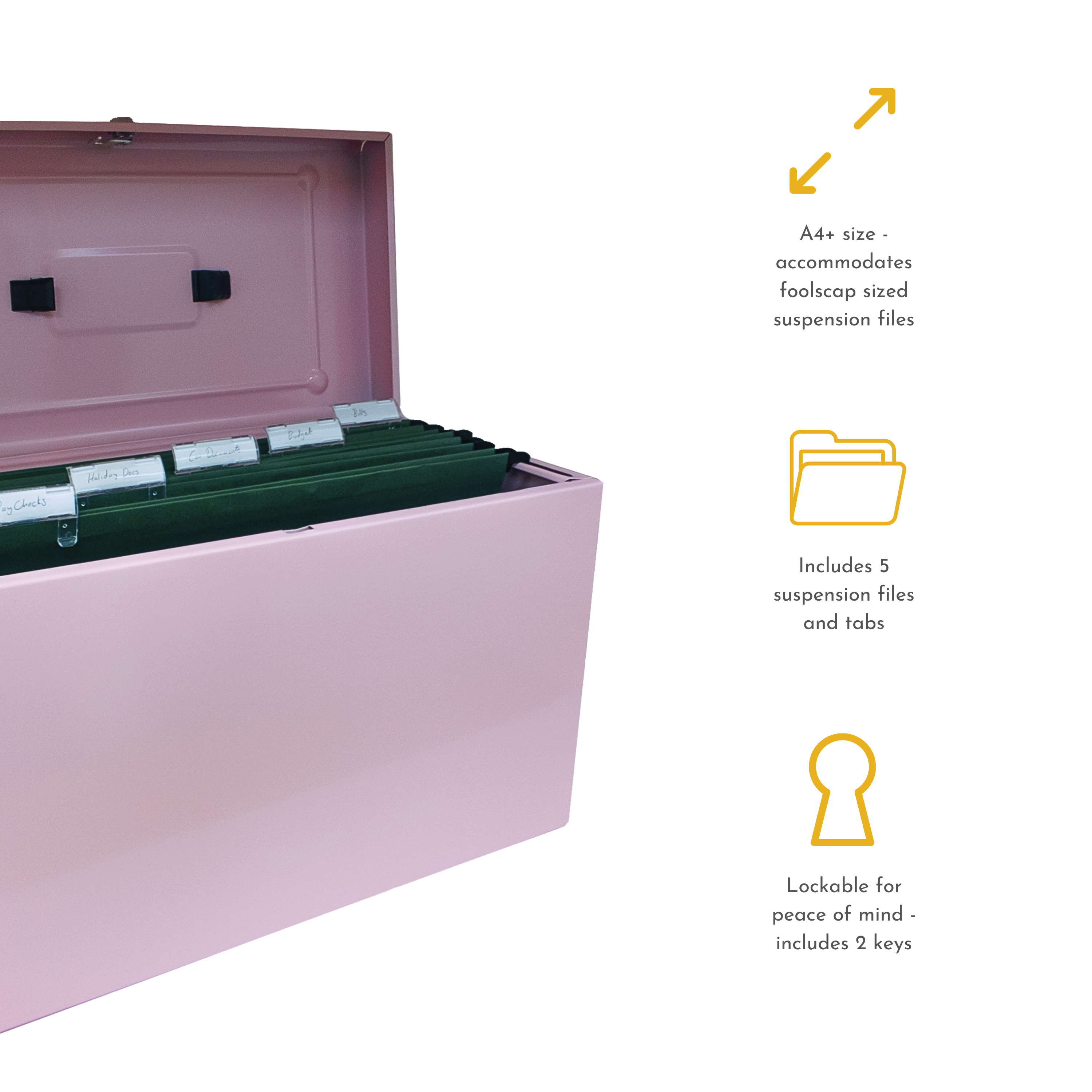 A4+ (Foolscap) Steel Home File Box