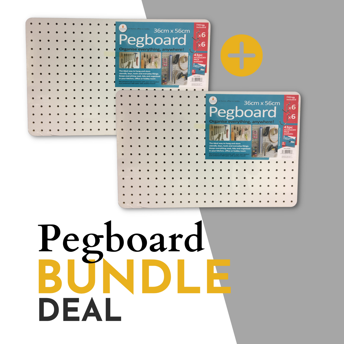 Buy one get one half price - 56x36cm Peg Board