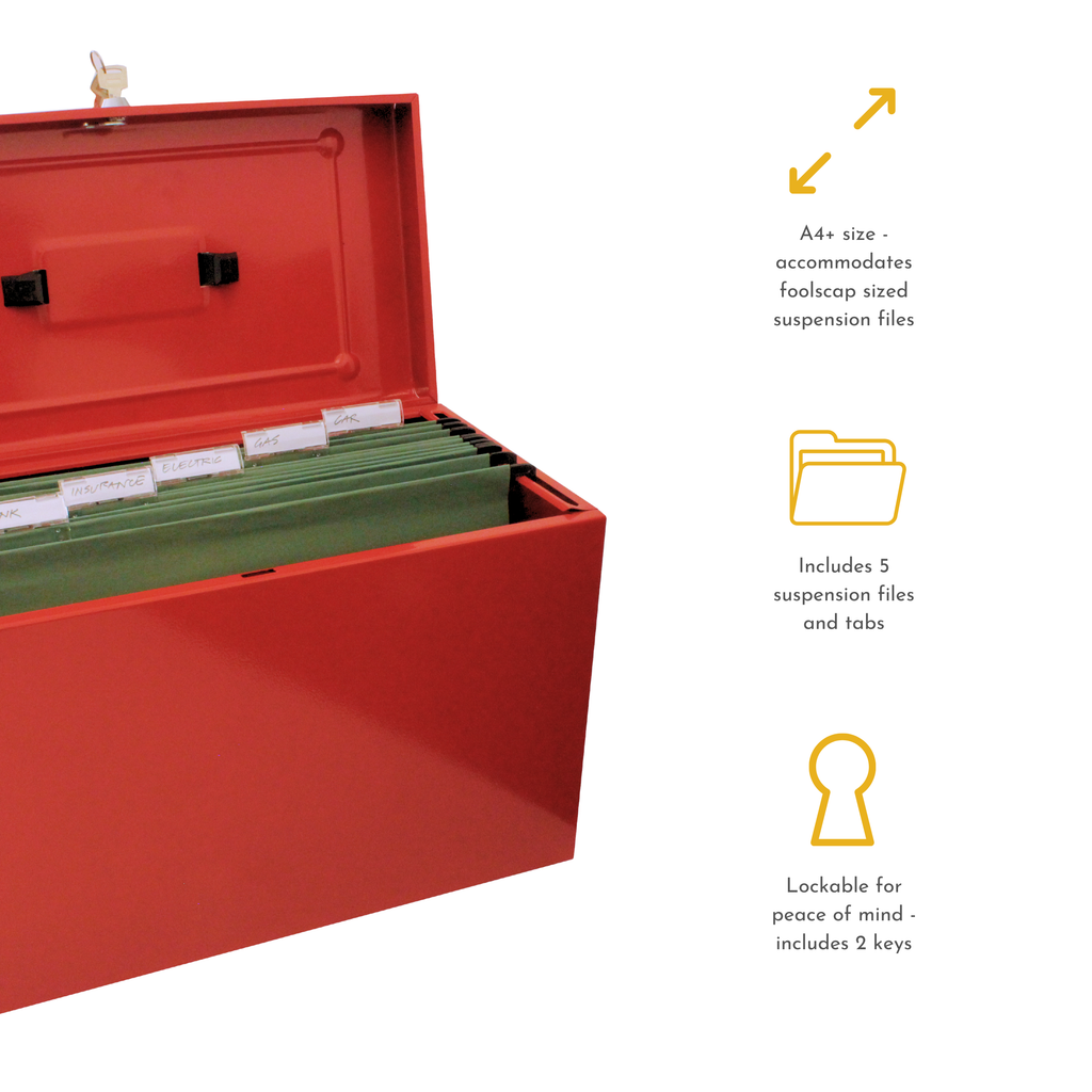 A4+ (Foolscap) Steel Home File Box