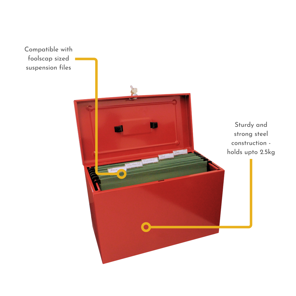 A4+ (Foolscap) Steel Home File Box