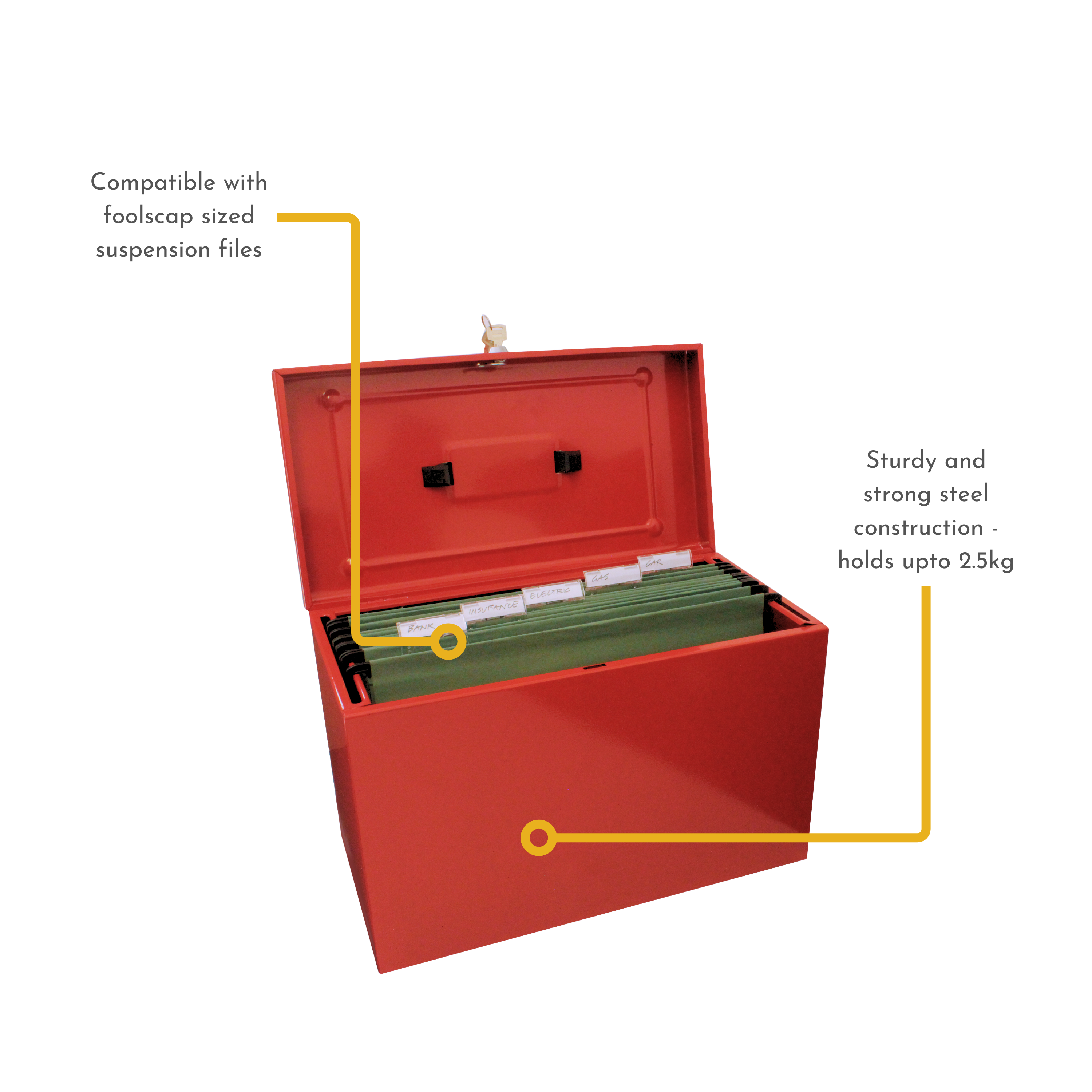 A4+ (Foolscap) Steel Home File Box
