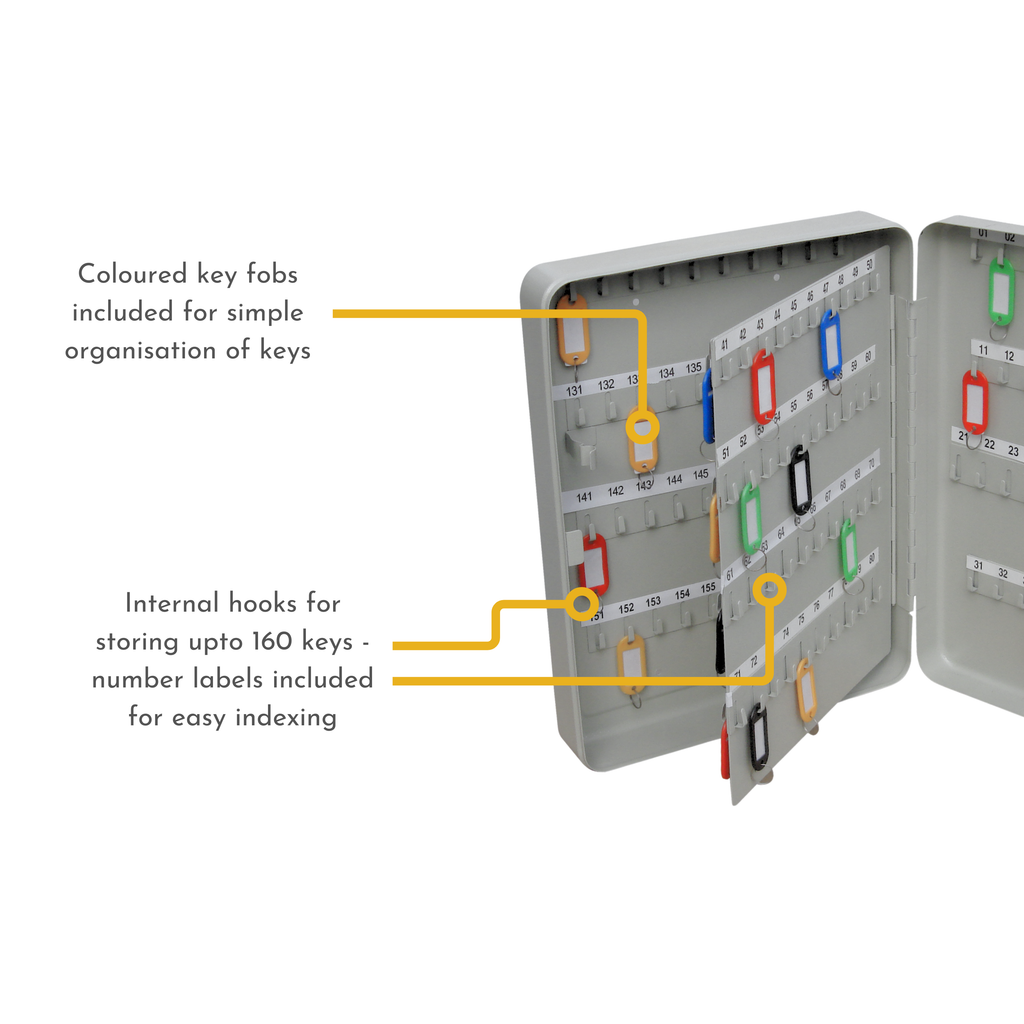 160 Key Capacity Lockable & Wall Mountable Key Cabinet