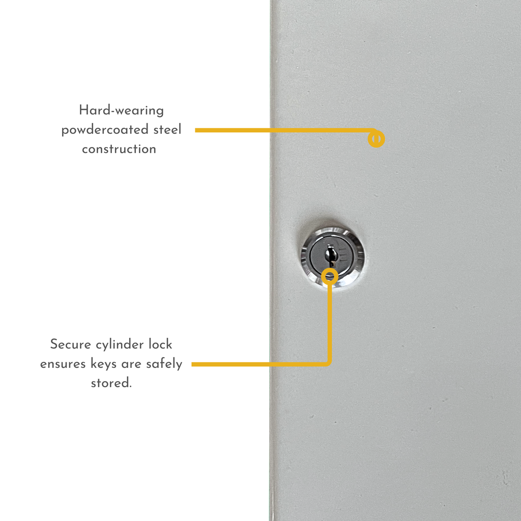 20 Key Capacity Lockable & Wall Mountable Key Cabinet