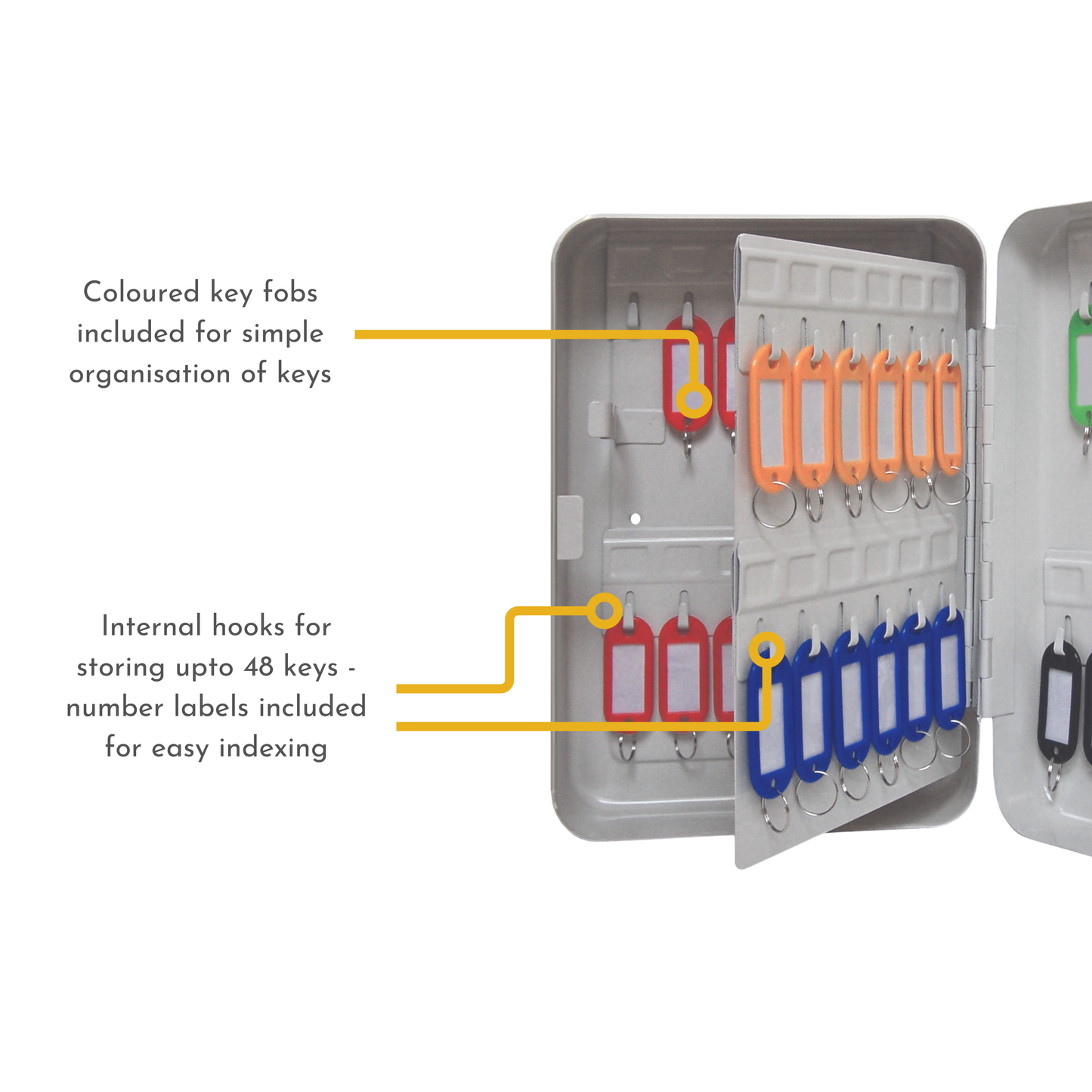 48 Key Capacity Lockable & Wall Mountable Key Cabinet