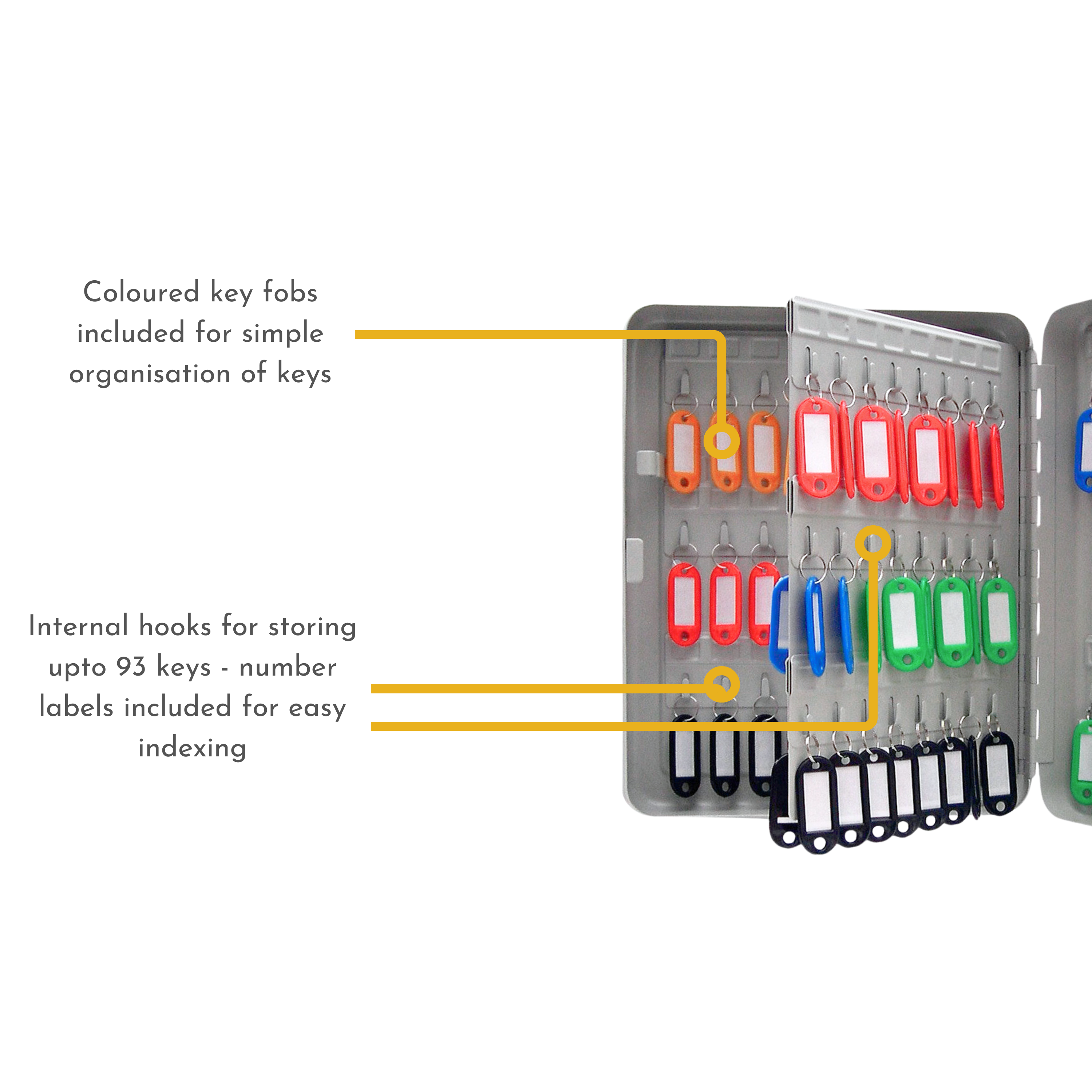 93 Key Capacity Lockable & Wall Mountable Key Cabinet