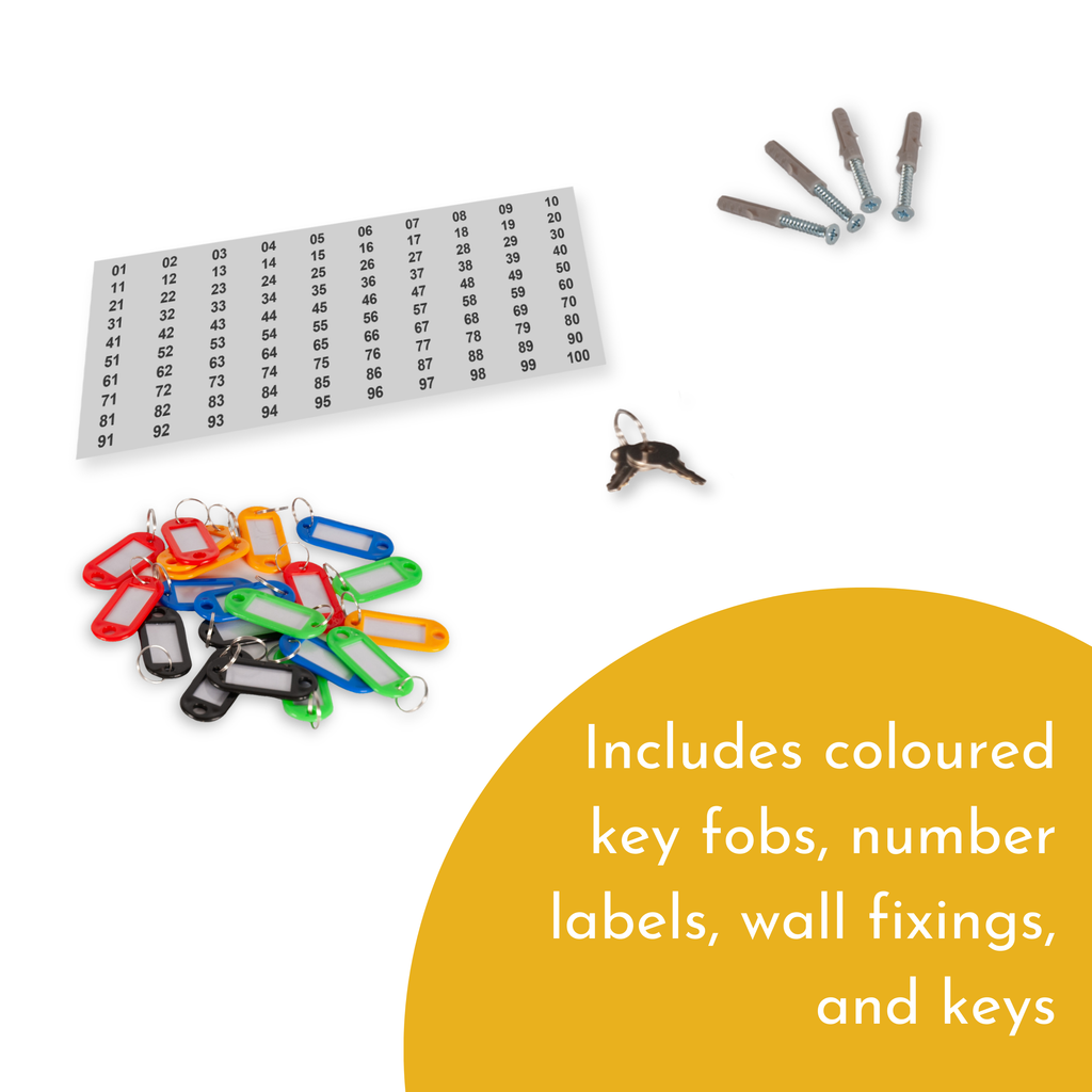 93 Key Capacity Lockable & Wall Mountable Key Cabinet