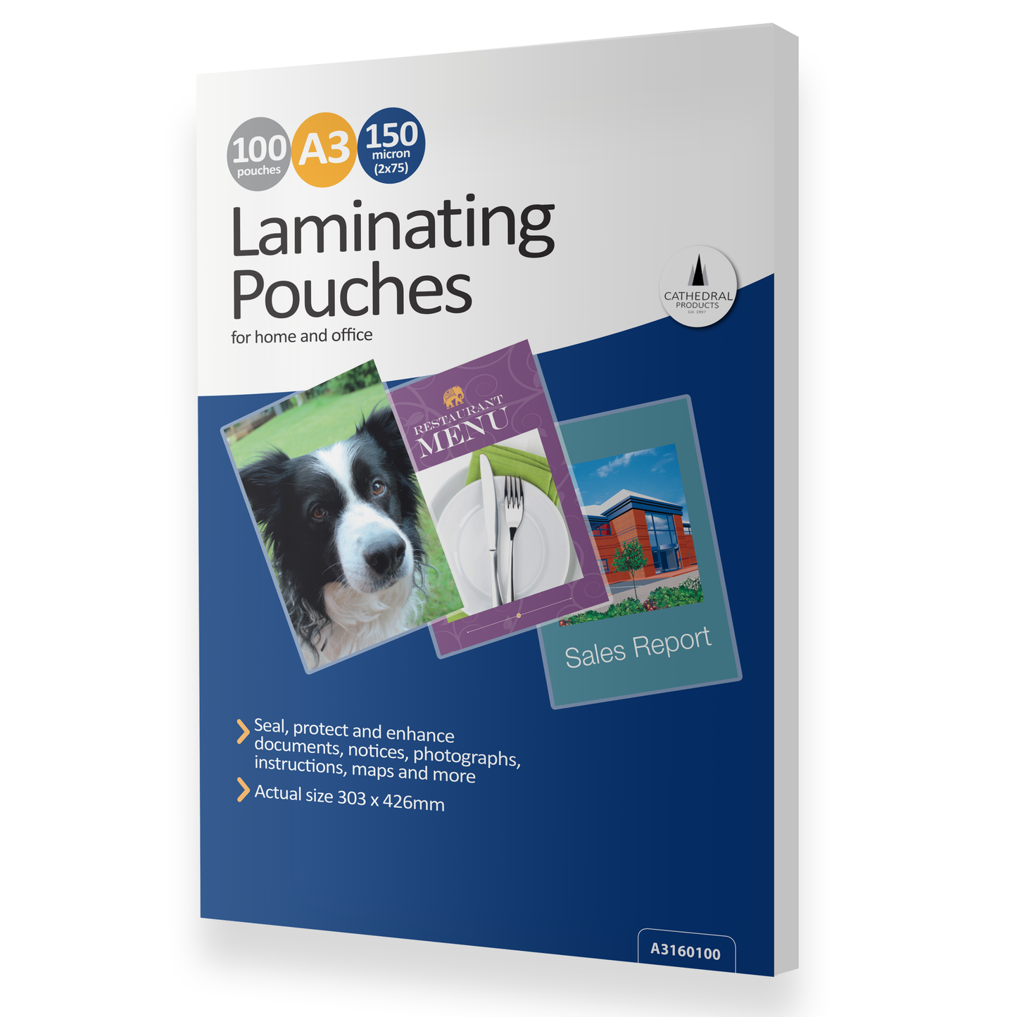 A3 Gloss Laminating Pouches 150 Micron