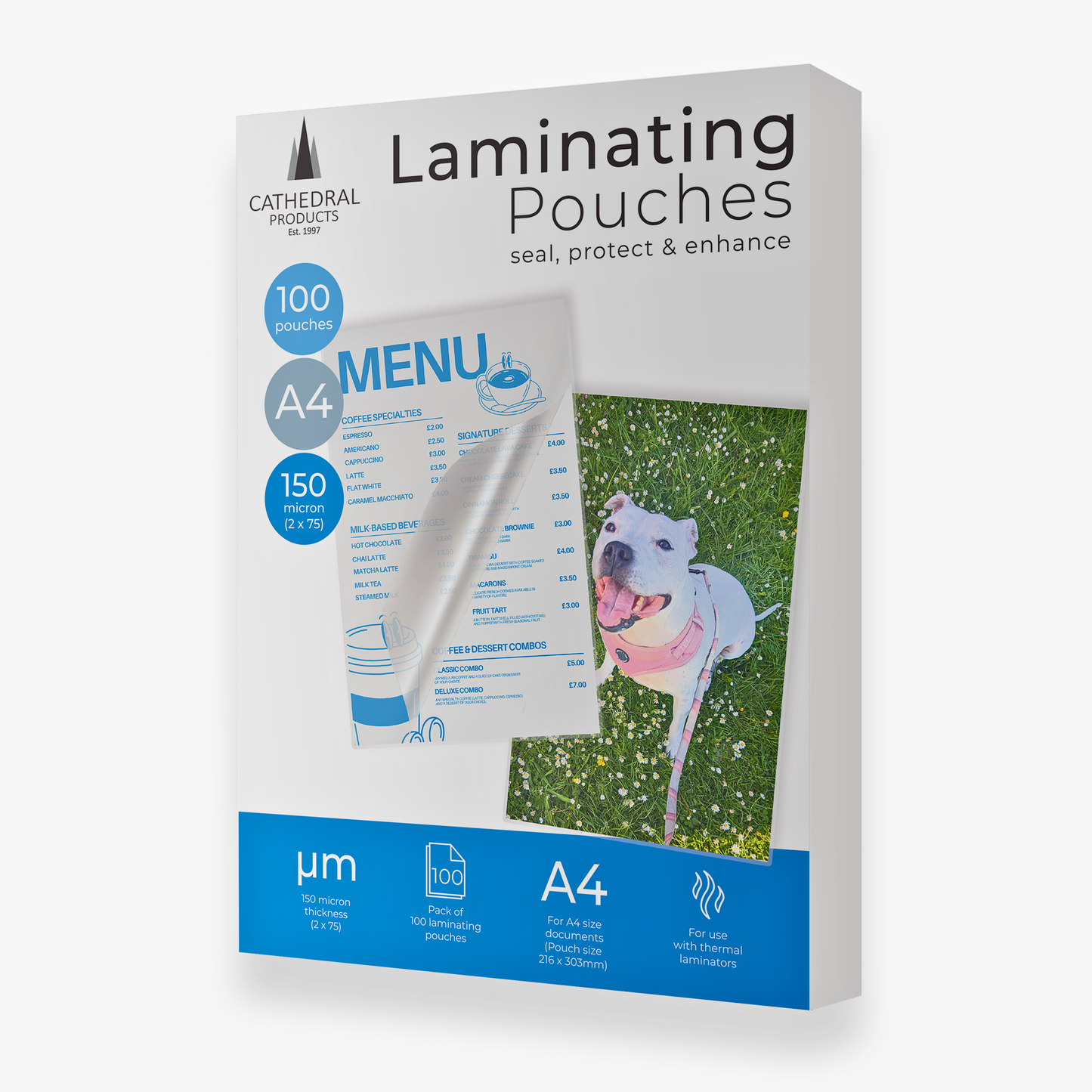 A4 Gloss Laminating Pouches 150 Micron