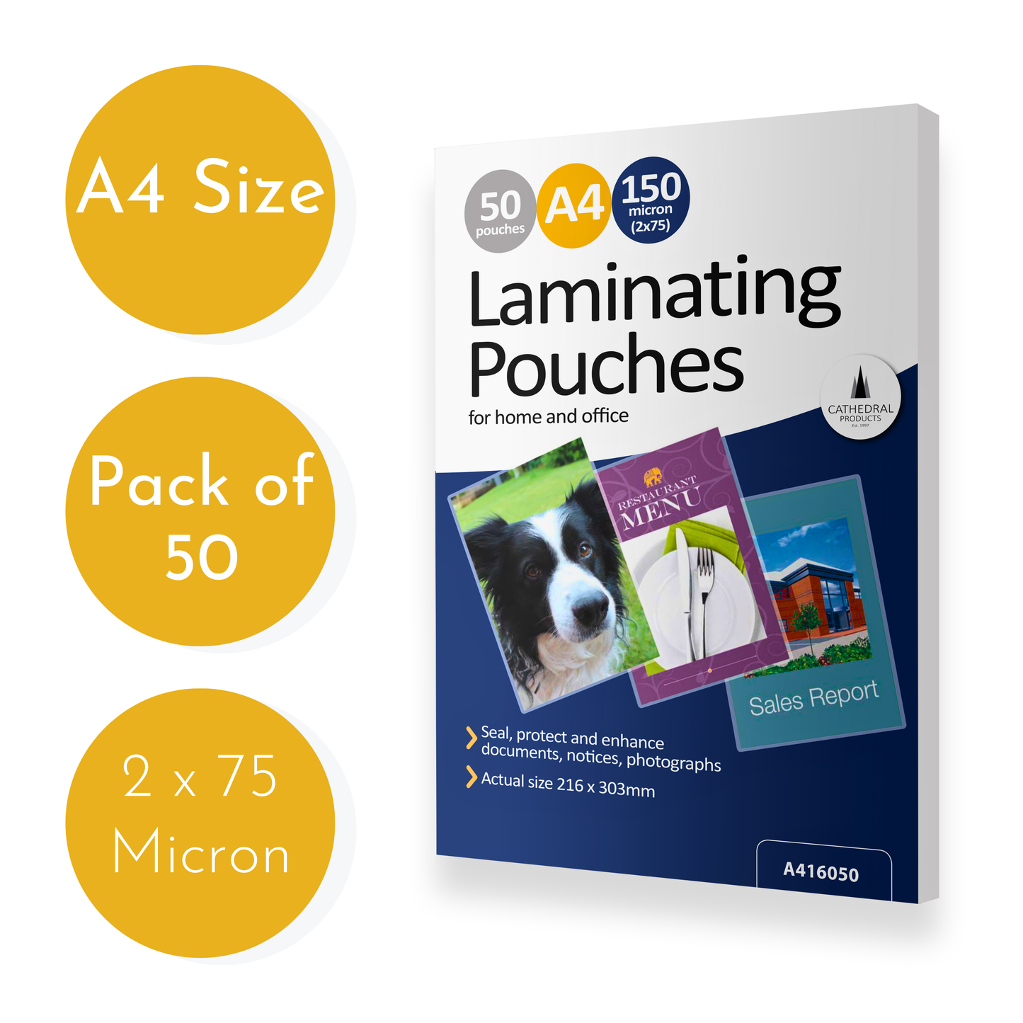 A4 Gloss Laminating Pouches 150 Micron