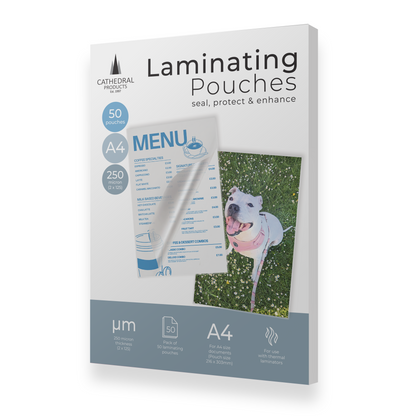 A4 Gloss Laminating Pouches 250 Micron