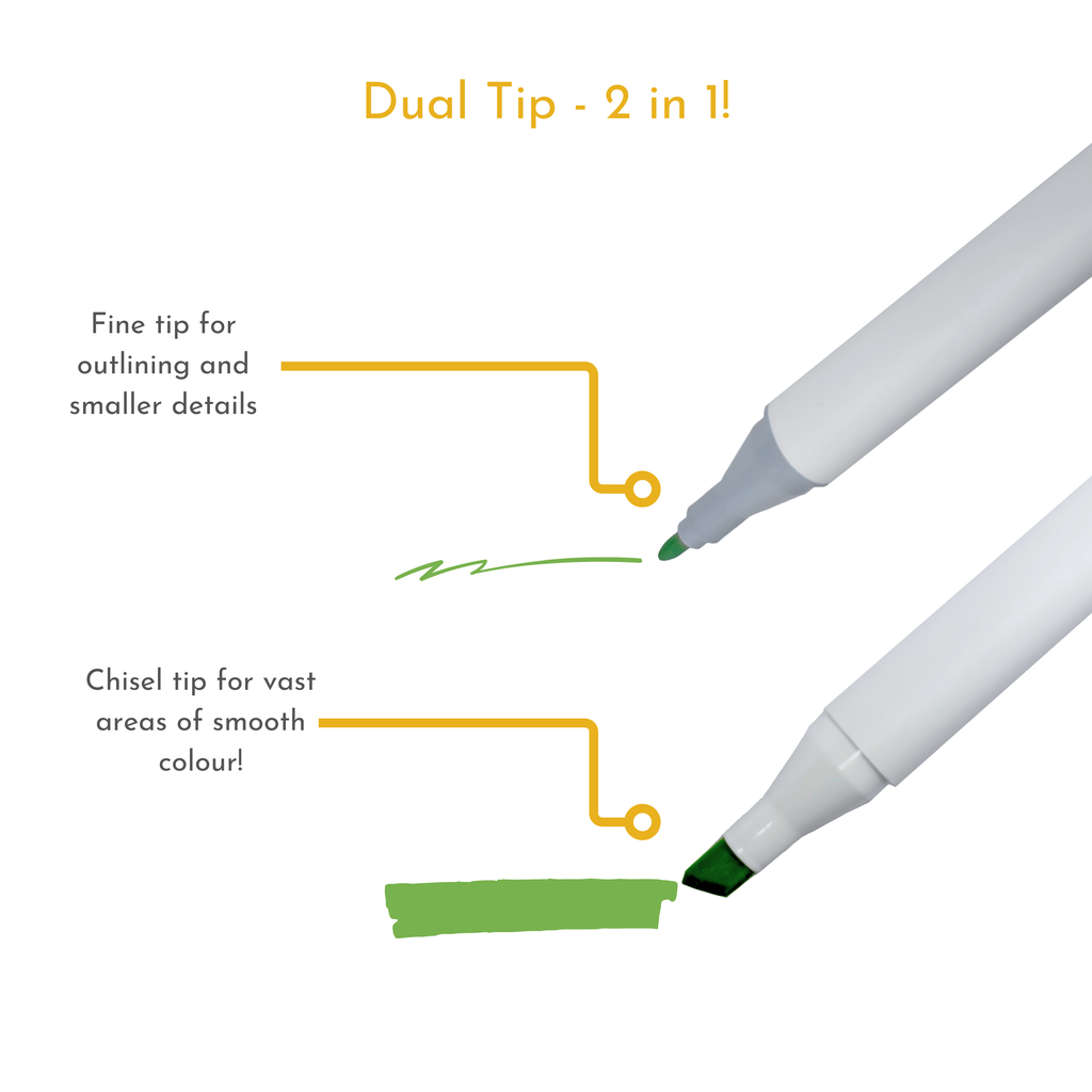 Dual Tip Art Marker Pens Set