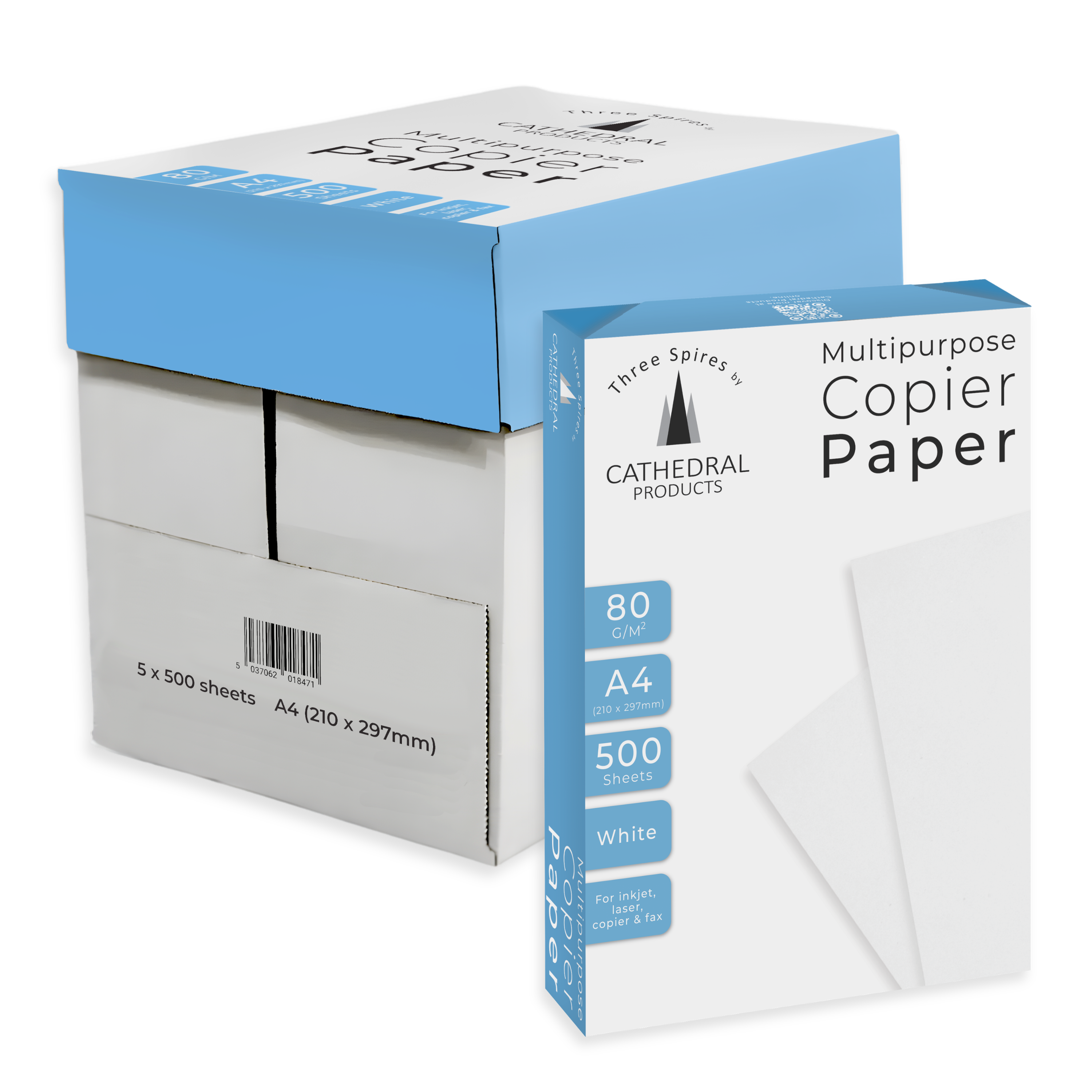 Cathedral Products A4 Copier Paper 80gsm – 5 Reams