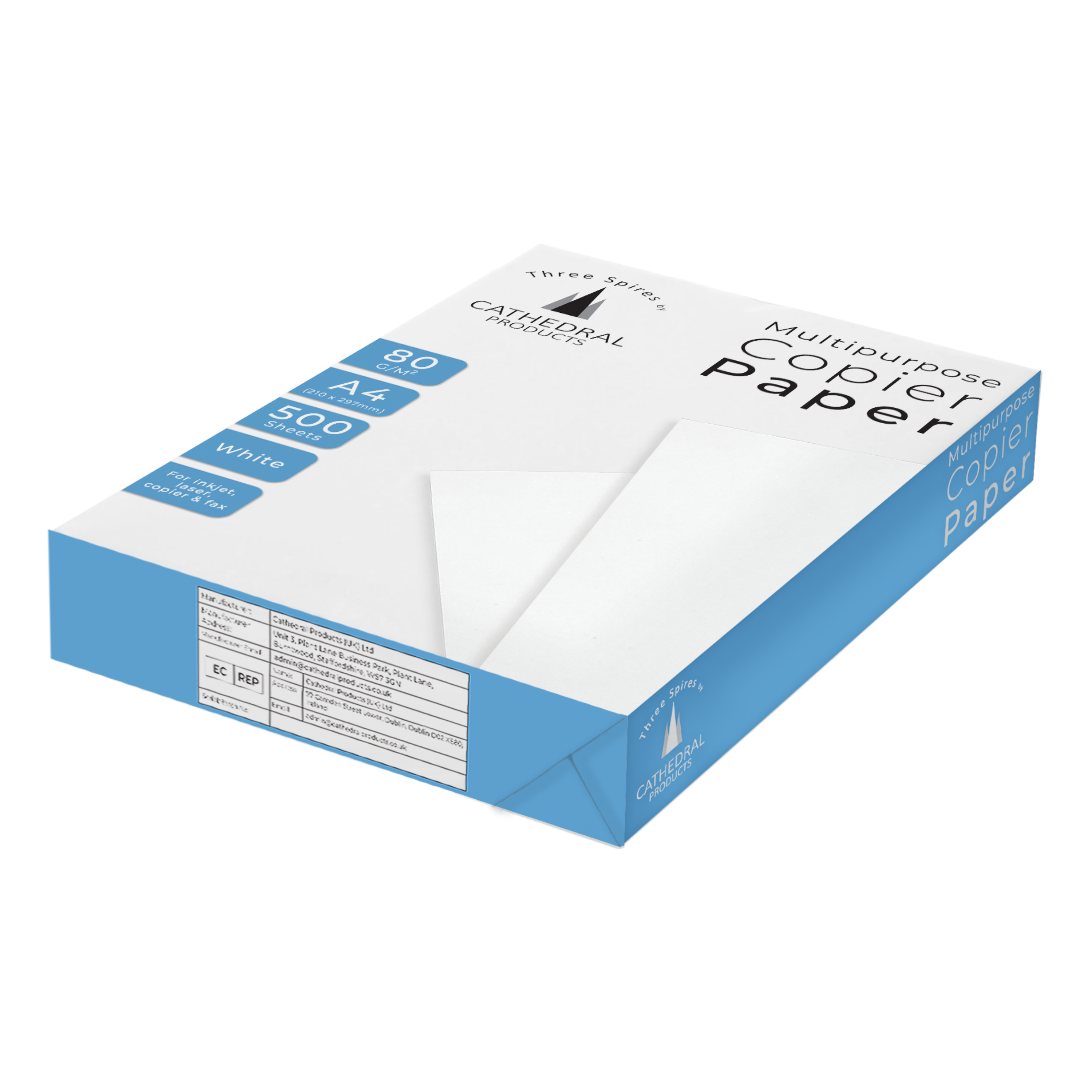 Cathedral Products A4 Copier Paper 80gsm – 5 Reams