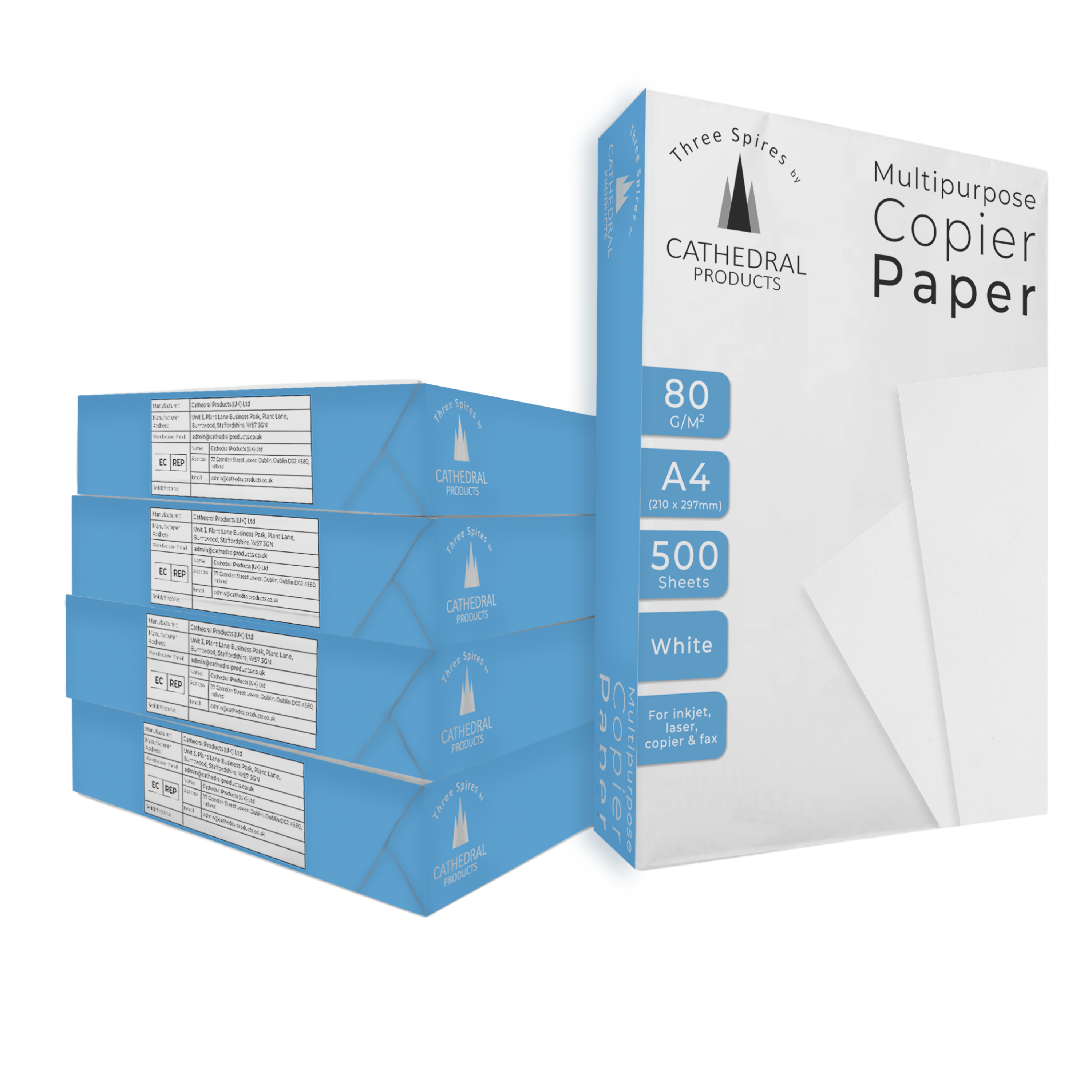 Cathedral Products A4 Copier Paper 80gsm – 5 Reams