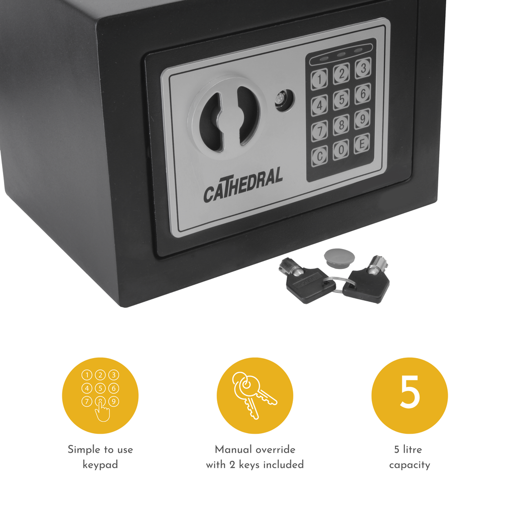 EA15 5 Litre Electronic Digital Safe with Manual Override