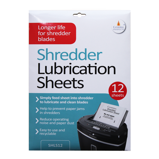 Pack of 12 Shredder Lubrication Sheets