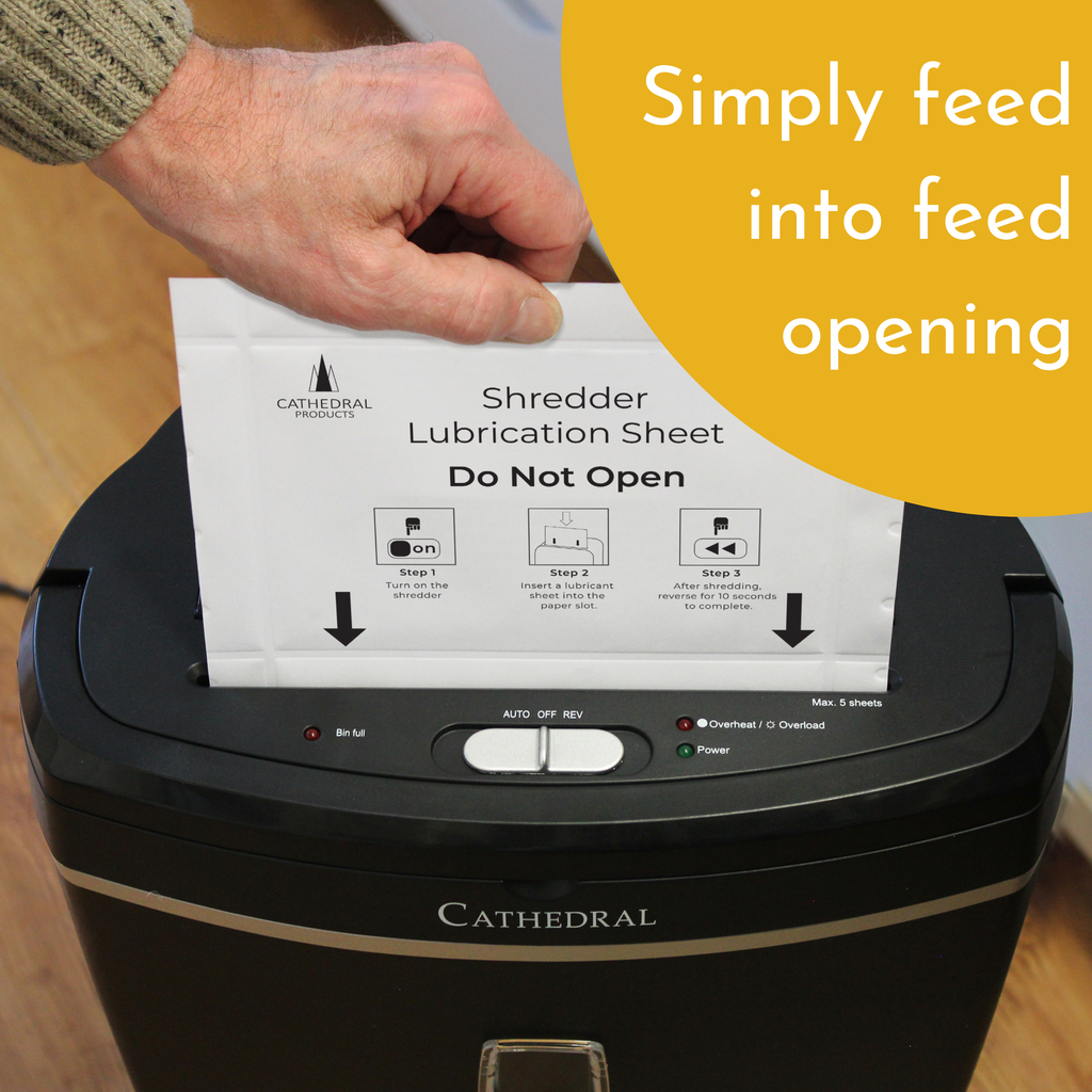 Pack of 12 Shredder Lubrication Sheets