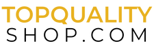 The logo for Topqualityshop.com, featuring bold capitalized letters in black and gold, with the words 'TOP QUALITY' in gold above 'SHOP.COM' in black.