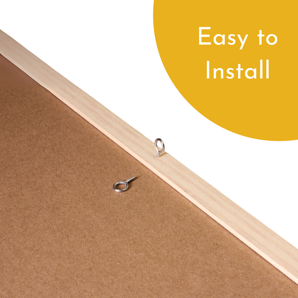 60cm x 80cm Cork Notice Board with Wooden Frame