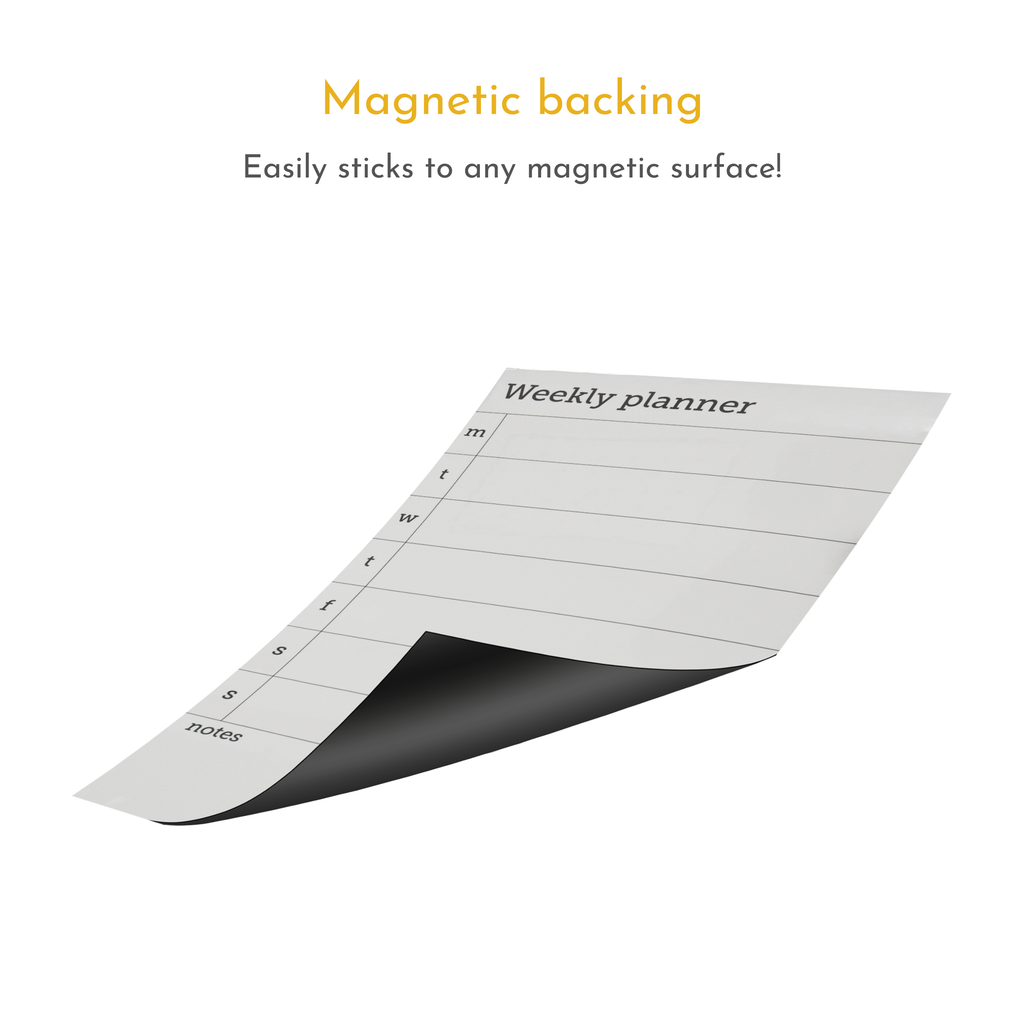 Magnetic Weekly Planner with Dry Erase Surface - Includes 2 Pens