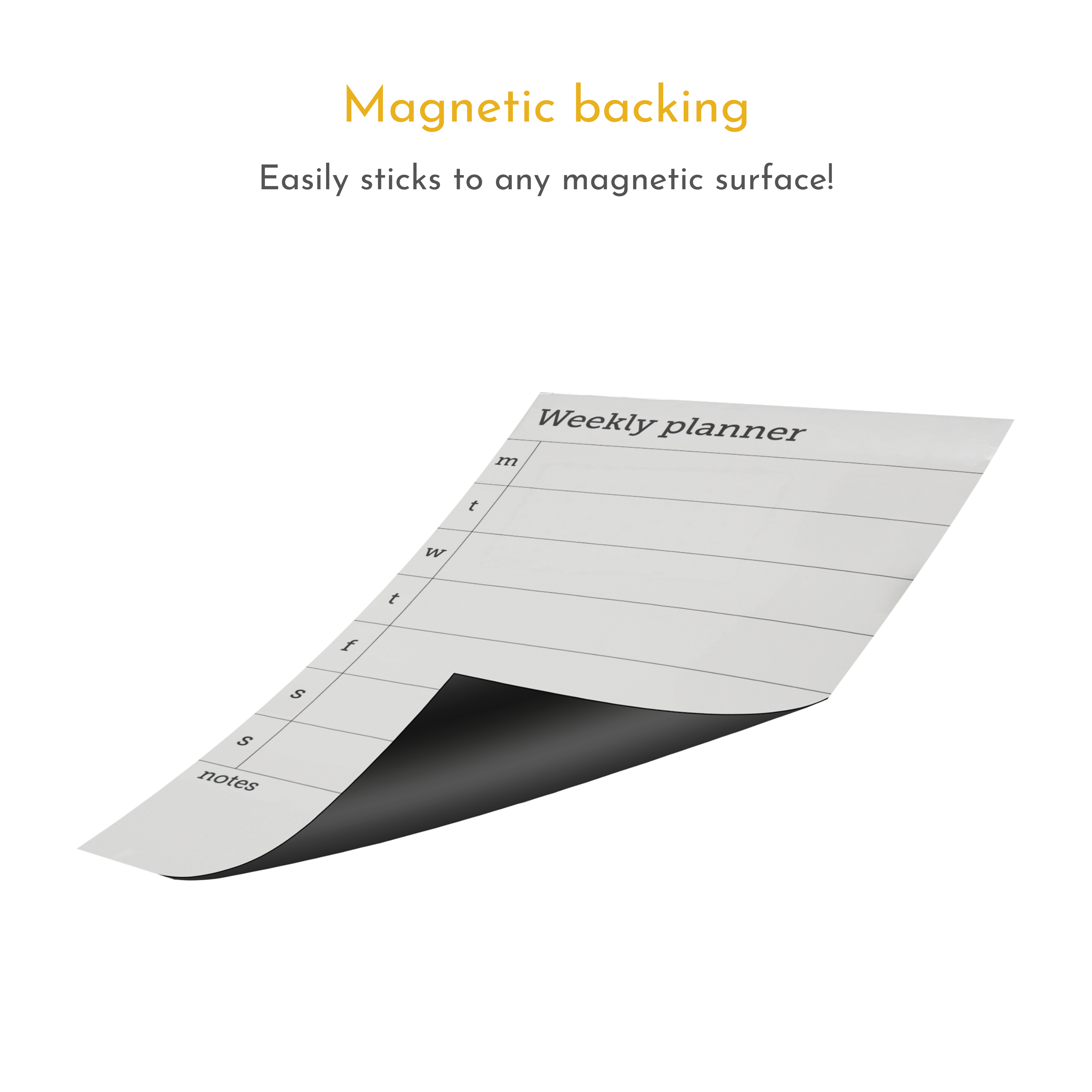Magnetic Weekly Planner with Dry Erase Surface - Includes 2 Pens