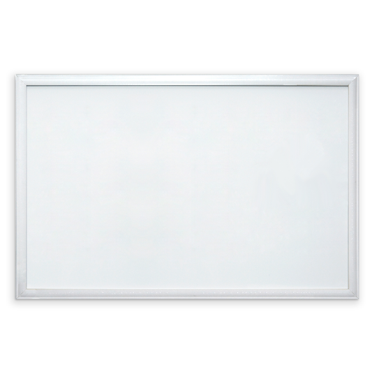 Contemporary White MDF Frame Magnetic Dry Erase Board - 51 x 76 cm