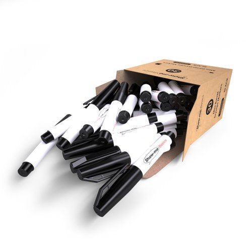 Mini Whiteboard Pens - Black Ink - Fine Tip - Pack of 30